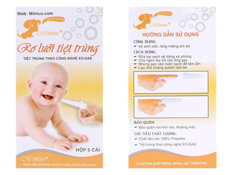 Thực hiện rơ lưỡi theo hướng dẫn ghi trên bao bì