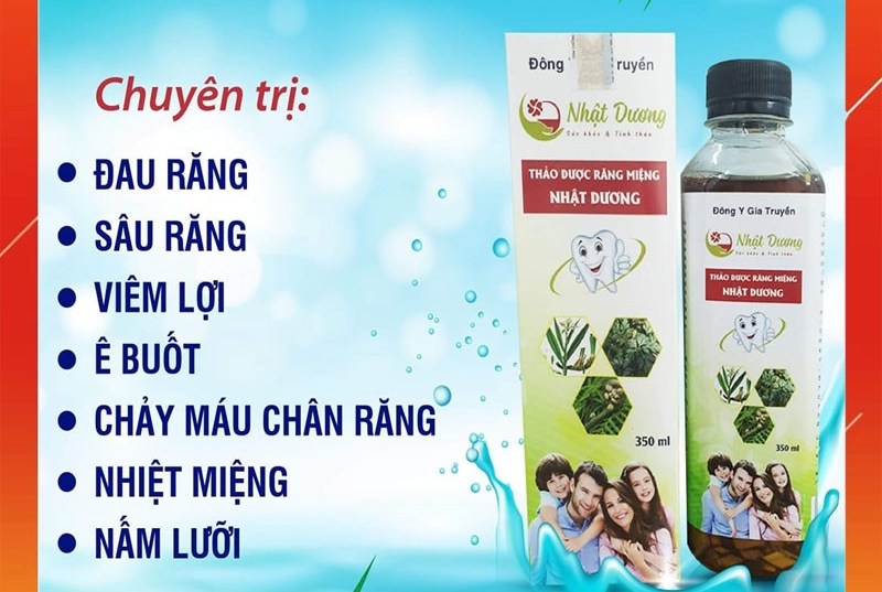 Nước súc miệng sâu răng Nhật Dương giúp giải quyết các bệnh lý răng miệng hiệu quả